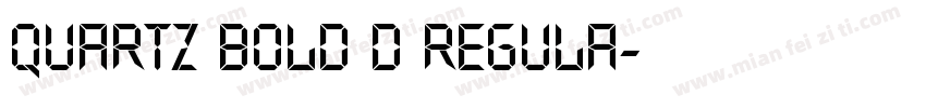 Quartz Bold D Regula字体转换